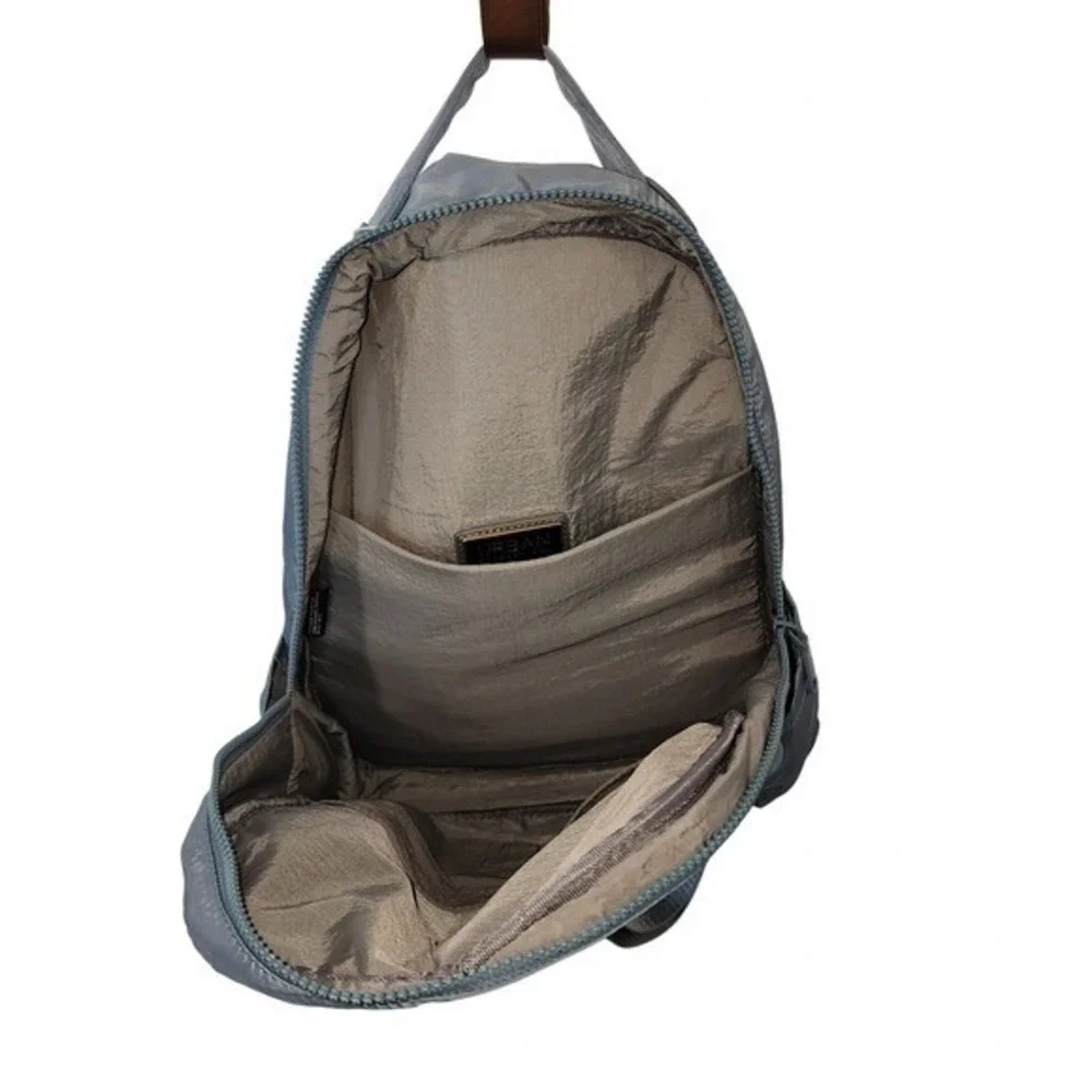 Urban Expressions Quilted‎ Fashion Backpack Blue Nylon Casual Chic Minimalist